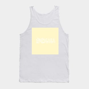 Pastel Kawaii Heart Button - Yellow Tank Top